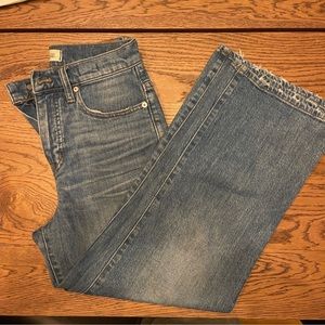 Madewell slim wide leg cropped jeans